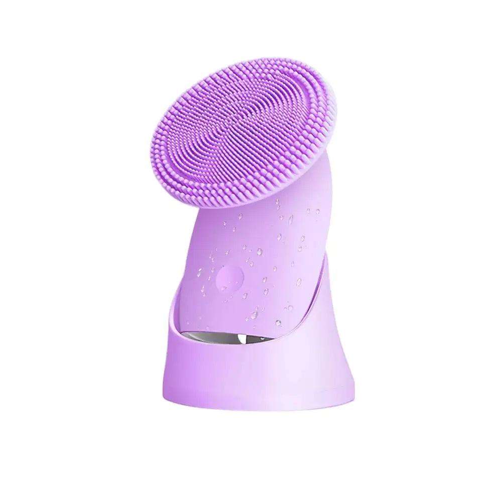 Deep Cleaning Exfoliating Vibrating Silicone Facial Skin Cleansing Brush for Makeup Remover