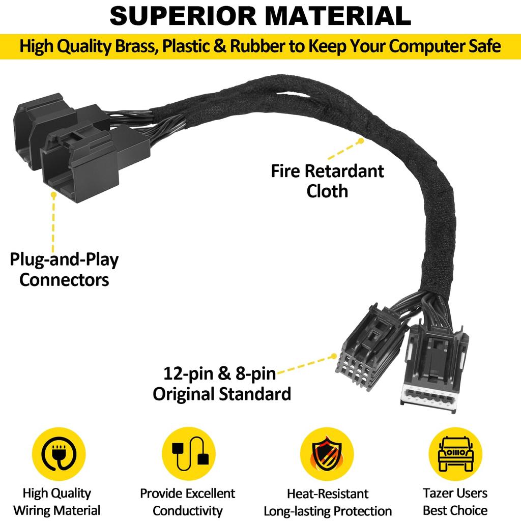 SGW Extension Cable for Tazer DT, JL Mini/Lite | Plug and Play 12 8