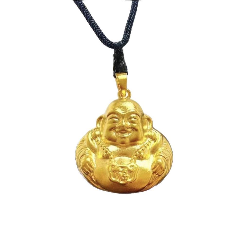 High-End Unisex Hollow Maitreya Buddha Pendant - Unique Alloy Design, Perfect Gift
