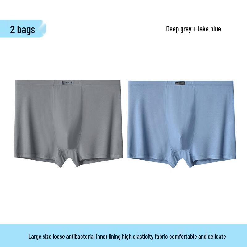 Caizhiyan Men's Modal High-Waist Plus Size Boxer Briefs