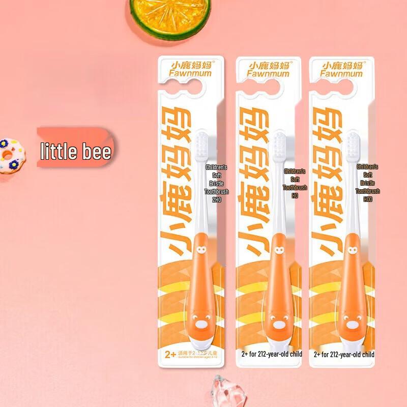 Little Deer Mom Children s Toothbrush 3-Pack