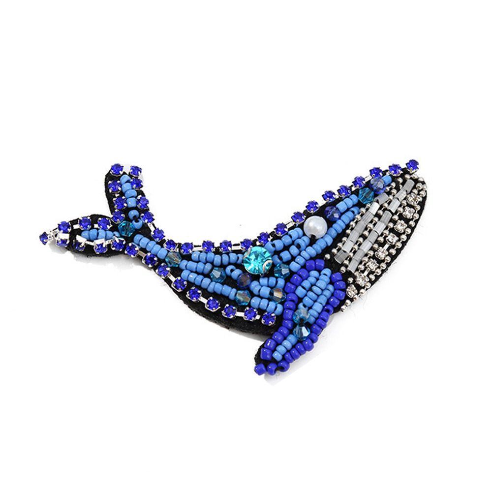 3D Beaded Patches Handmade Cartoon Patches Marine Animal Patches  For DIY Craft & Cloth Decoration