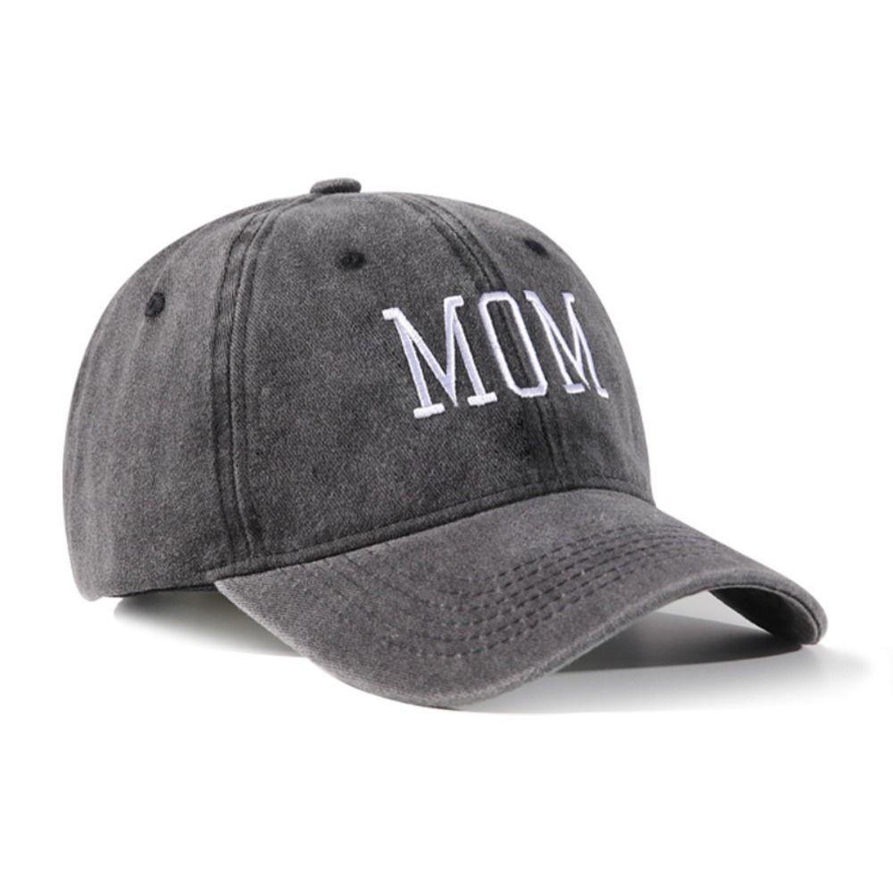 Retro DAD MOM Embroidery Baseball Cap Washed Cotton Adjustable Couple Cap Baseball Hats For Man Women