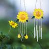 Bellissima decorazione per pannelli sospesi per finestre in vetro colorato con girasole con catena per ornamenti domestici, decorazioni per la casa, campanelli eolici
