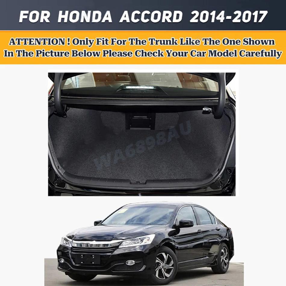 Custom High Quality Car Trunk Mat For Honda Accord The 9th Generation 2014-2017 Anti Dirty Durable Leather Carpet Protective Pad