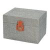 Convenient Travel Storage Box Wicker Pattern Jewelry Presentation Case Multi Functional Wooden Earrings Necklaces Holder