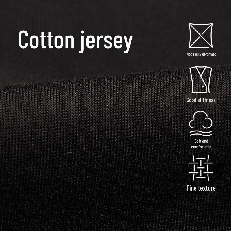 Less Loose Fit Cotton Mid-Sleeve T-Shirt