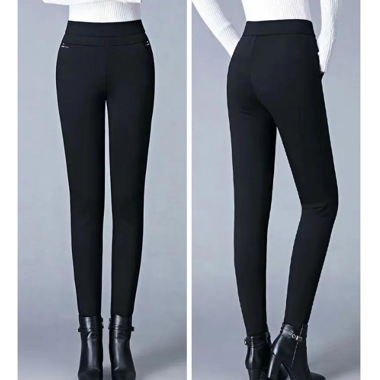 Women's Elastic High Waist Casual Stretch Pants Middle-aged Straight Plus Size Pants