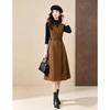 D.F.DEAR Women's Mock Neck Slim Fit Top and Vest Dress Two-Piece Set
