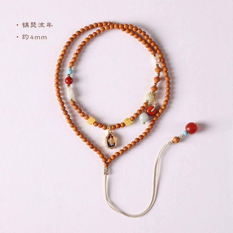 

New Chinese-style olive pit vintage adjustable hand-woven necklace, elegant and refined Chinese-style accessory The fleeting years【abou
