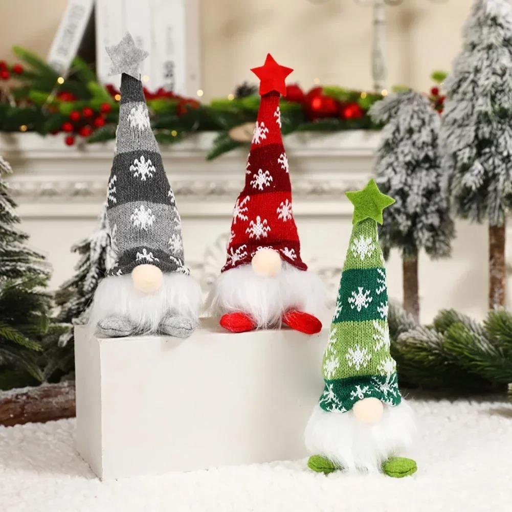 Christmas Gnome Faceless Doll Glowing Ornaments Night Light Merry Christmas Home Holiday Decorations Child New Year Xmas Gift