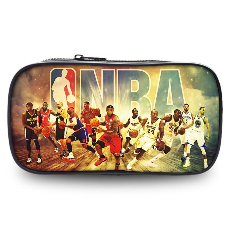Trousse NBA Allstar Sac de Rangement Grande Capacité en Nylon pour Étudiants et Usage de Bureau