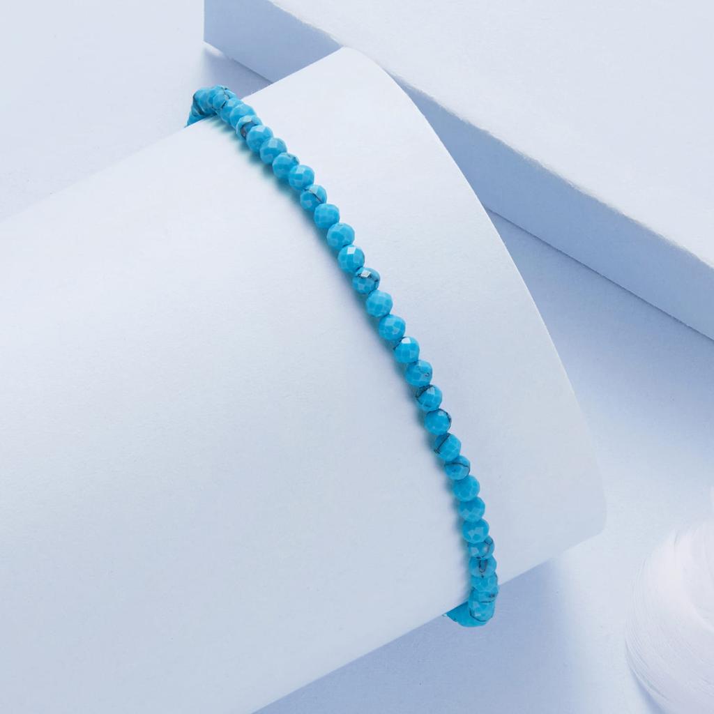 Silver Bracelet with Blue Crystals, Silver 925
