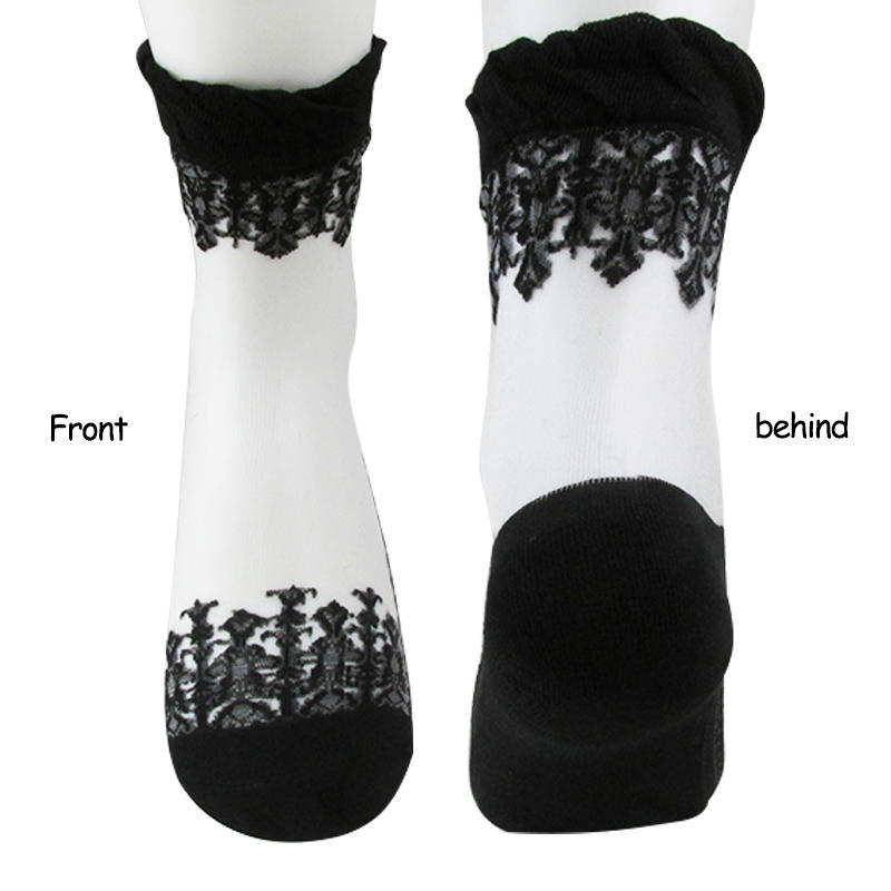 Sexy Spitze Mesh Fishnet Socken Gemischte Faser Transparente Stretch Elastizität Knöchel Net Garn Dünne Frauen Coole Socken