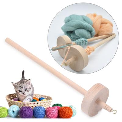 Wool Storage Tools Beginners Whorl Yarn Spin Handmade Solid Wooden Drop Spindle