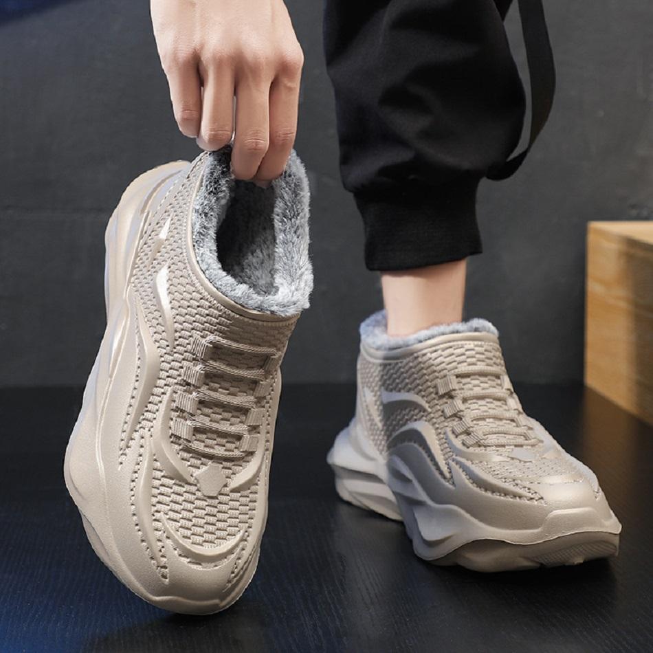 EVA Waterproof Anti Slip Snow Boots Winter Fashion Men's Cold Thickened Fleece-lined Resistant Warm Cotton Shoes