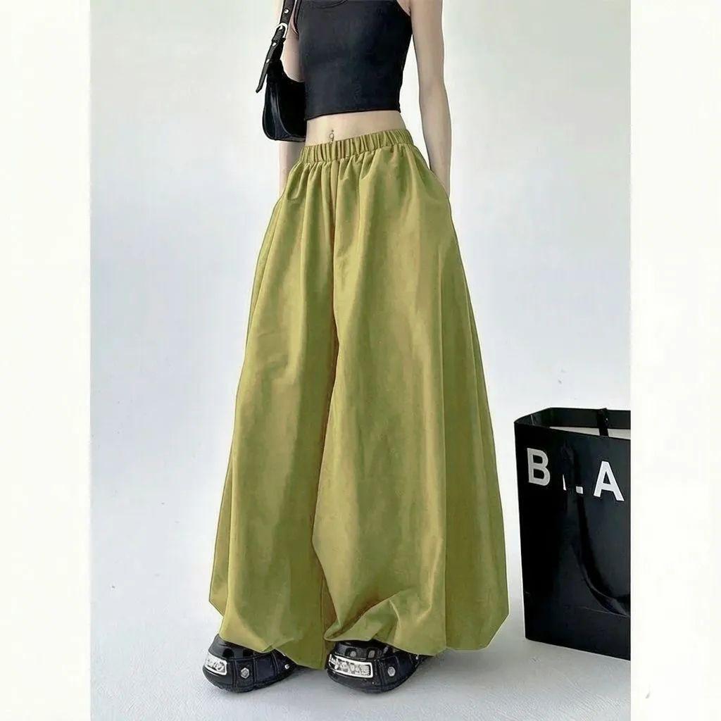 Women's Retro Chinese Lantern High-Waist Joggers – Loose, Slimming, Versatile Summer Pants