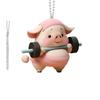 Süßes Rosa Schwein Auto Spiegel Hängendes Zubehör Lustiger Acryl Schweinchen Anhänger Für Rückspiegel Kawaii Tier Schlüsselanhänger & Tasche Cha E1R6