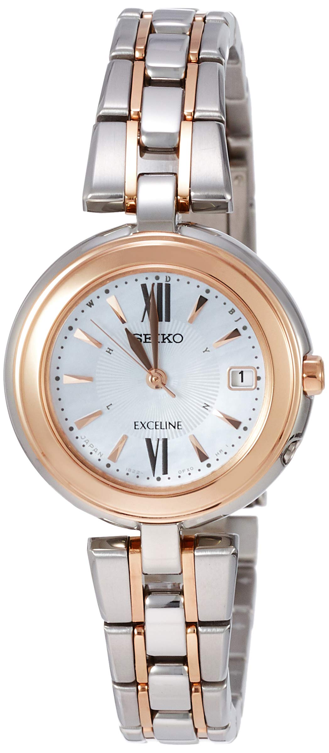 

[Seiko Watch] Наручний годинник Excelline Solar Radio Titanium Model White Pearl Dial SWCW134 жіночий срібний