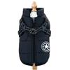 Comes with a traction ring, pet coat, jacket, three-layer thick warm dog clothing, autumn and winter waterproof fabric, small an
