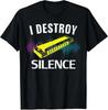 I Destroy Silence Harmonica Funny Orchestra Classic Tee T-Shirt Size S-5XL