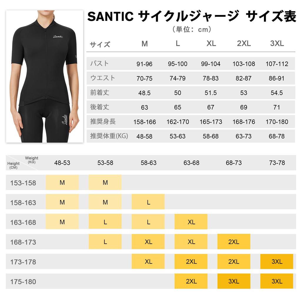 Santic Women's Short Sleeve Cycling Jersey, Summer Cycling Wear, Black, Size L