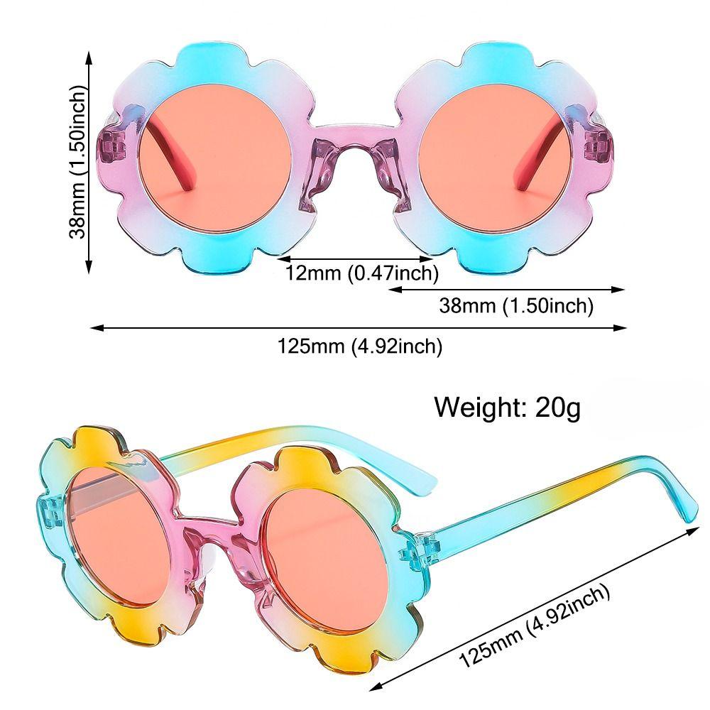 Ochelari de soare pentru copii floarea soarelui Ochelari de soare cu flori rotunde pentru copii Ochelari de protecție solară în aer liber Ochelari romani Disco Festival Nuanțe de petrecere