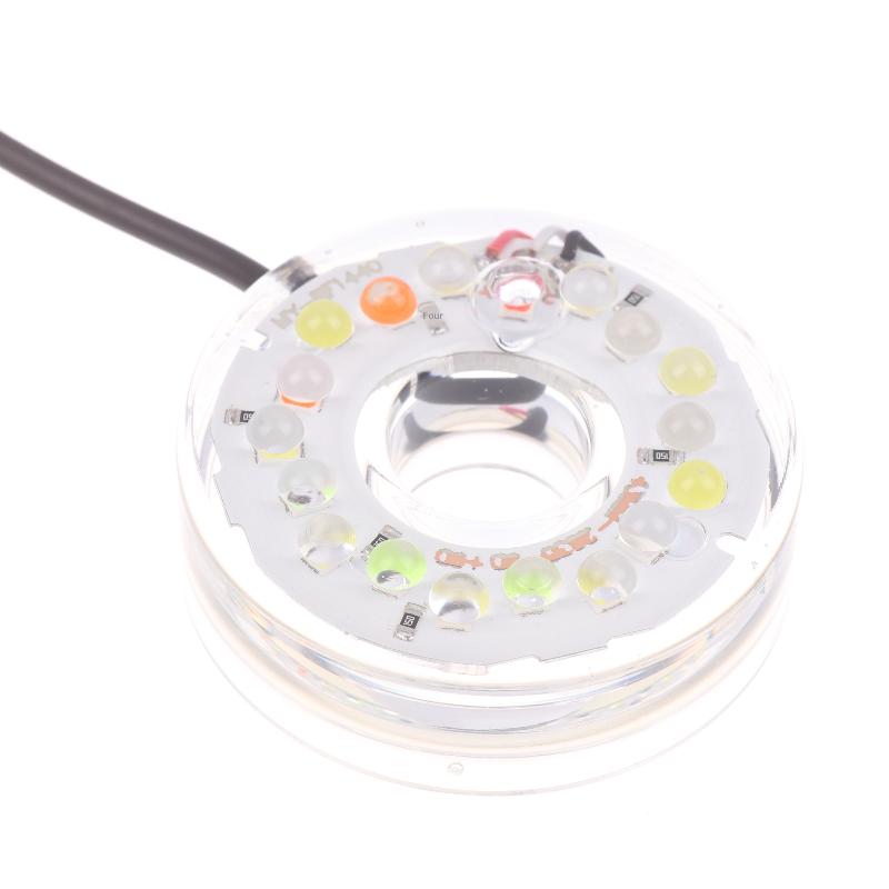1Pcs Dc Waterproof Round Lamp Usb Led Illumination Colorful Light With Hole For Fish Tank Pool Garden Aquarium Decor Lighting
