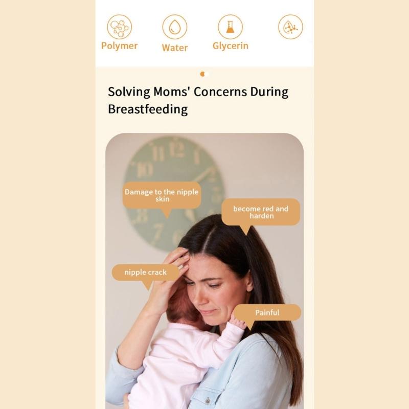 10 unidades Almofadas de Gel Calmante para Seios para Mães Lactantes Confortáveis Adesivos de Gel Refrescantes Reutilizáveis Acessórios para Cuidados Maternos