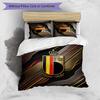 Set Biancheria da Letto Stampata Calcio Belgio 3 Pezzi Copriletto Traspirante Accogliente come Regalo per Inaugurazione Casa o Festa