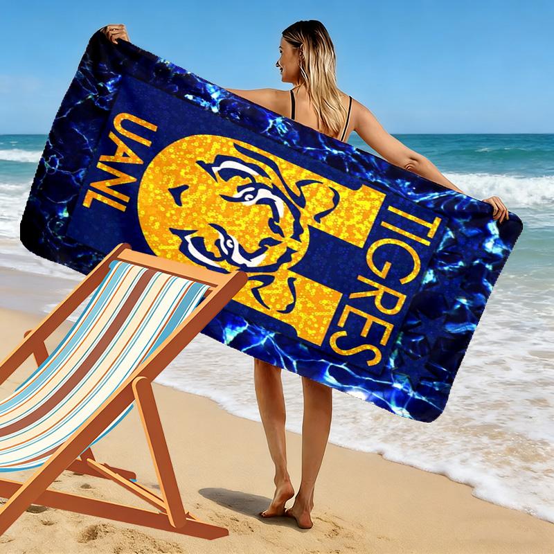 Tigres UANL Print Beach Towel, Large Soft Quick Dry Towel for Beach Camping Swimming