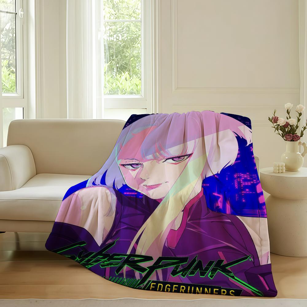 Adventure Anime C-cyberPunkS Blanket For Sofa Office Bed Plane Travel Sleep Read Relax Camping Soft And Warm