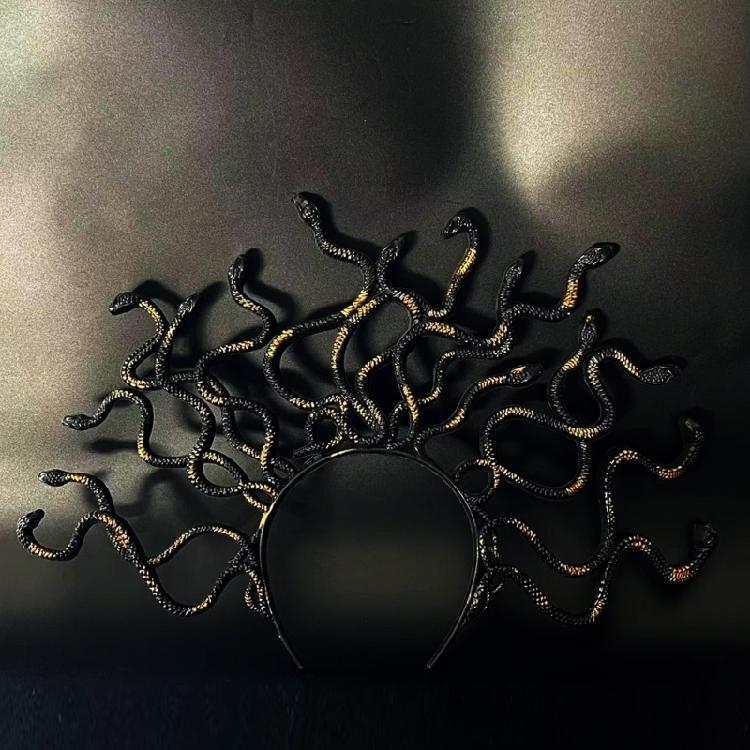 Costume da Serpente di Halloween Cerchietto per Capelli Donna Fascia per la Testa Mitologia Greca Accessori di Scena