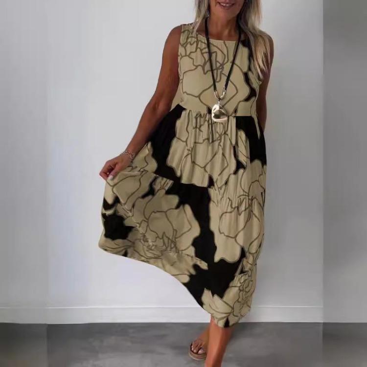 Chiffong Elegant Mode Trendig Nät Fladdermusärm Lång Maxiklänning