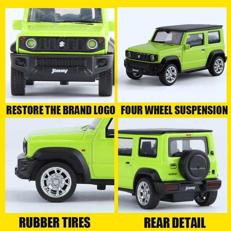 1:34 Scale SUZUKI Jimny SUV Alloy Car Model Diecasts Off-Road Pull Back Collect Kid Toy Birthday Gift Fast Furious Stylish Colle