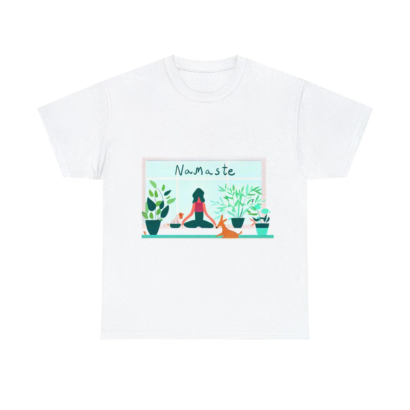 Namaste Yoga and dogs T-Shirt 100