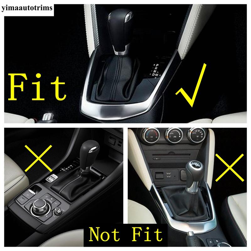 Right Hand Drive Central Control Shift Gear Panel Frame Decoration Cover Trim For Mazda 2 Demio / CX-3 CX3 2015-2018 Accessories