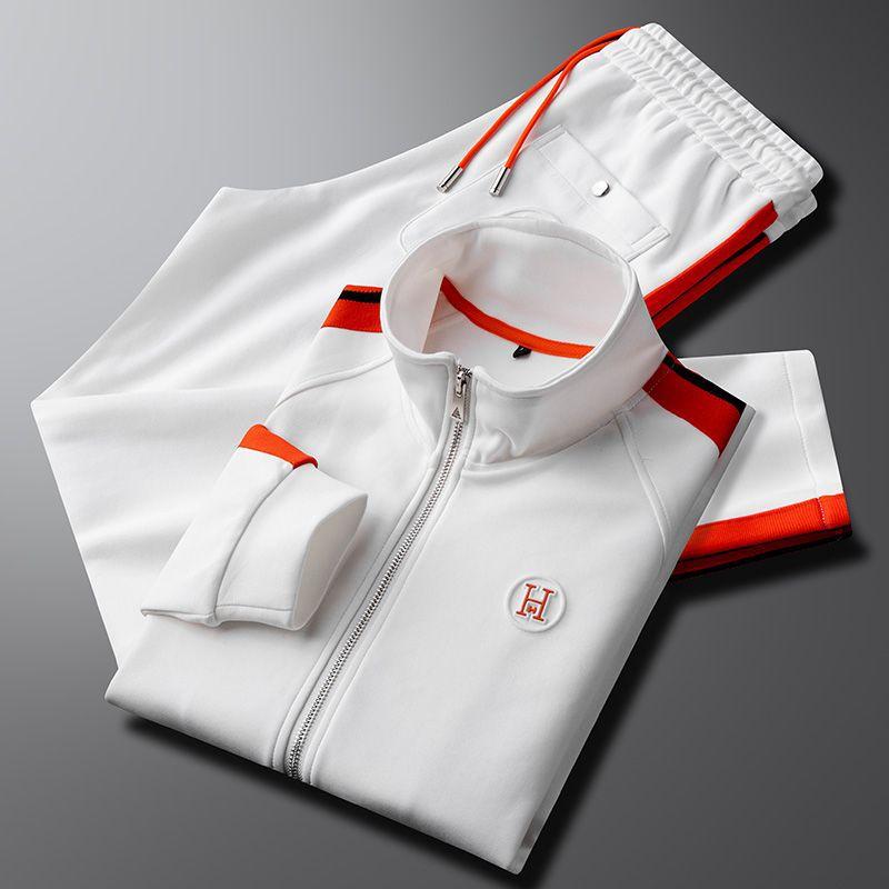 Men's Sportswear Set Standing Collar Zipper Casual Two-piece