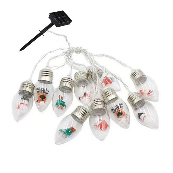 Christmas Snow String Lights LED Colored Snow Bulbs Decorations for Home