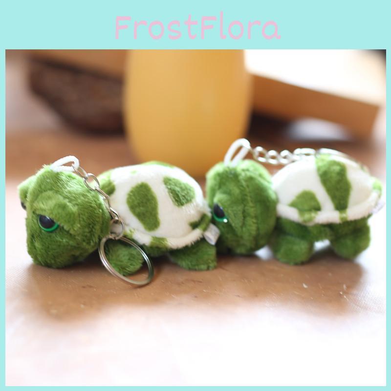 Cute Plush Turtle Bag Charm Ultra-soft Short Plush Stuffed Toy Keyring Doll