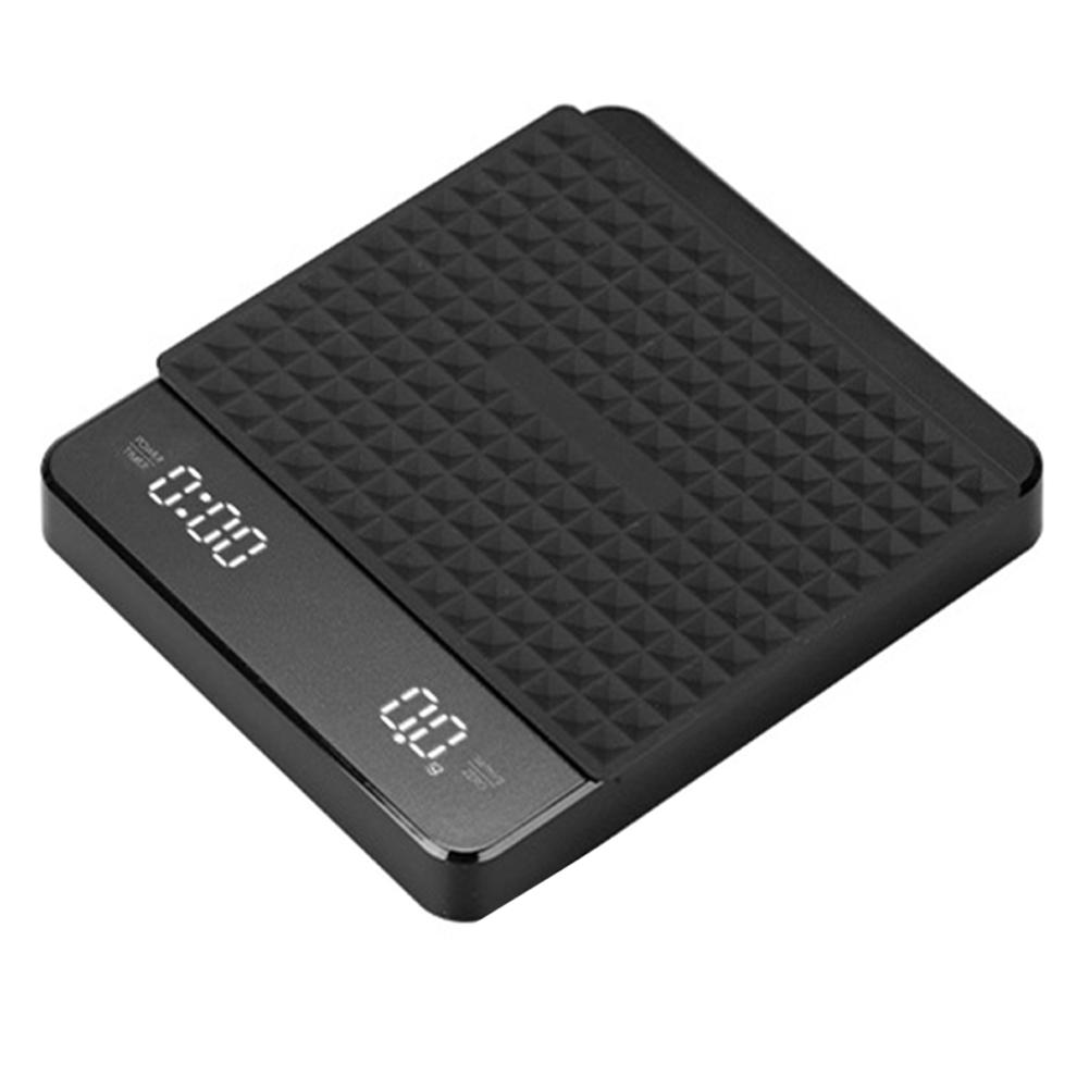 Портативные цифровые кухонные весы со светодиодным дисплеем, весы для взвешивания с автоматическим таймером, весы для эспрессо для продуктов, унции и граммы