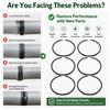 6Pcs 50x1.2mm Piston Rings For Stihl BR500 BR550 BR600 BR700 Backpack Leaf Blower Parts, Replaces 4282-034-3000 4283-034-3006
