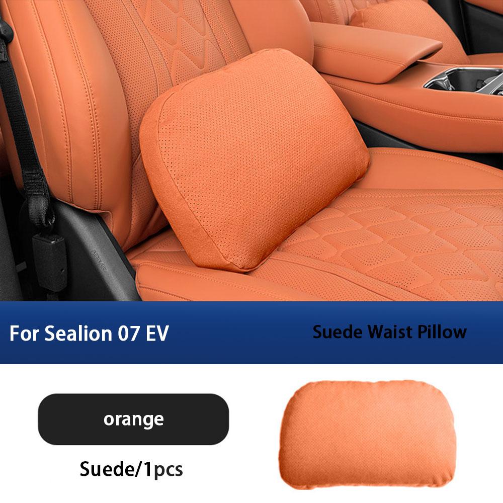 For BYD Sea Lion 7 EV Suede Headrest Lumbar Pillow Neck Protection Headrest Lumbar Support Car Interior Seats Accessories D5
