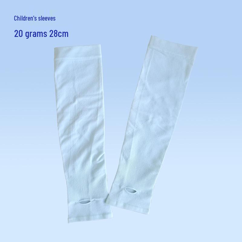 Custom UV Protection Ice Silk Arm Sleeves for Men & Women – Long, Solid Color, Summer Outdoor Wear