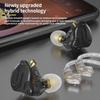 Wired Monitor Earbuds Comfortable KZ ZS10 PRO X Monitor Earbuds Detachable Silver Plated 0.75mm 2Pin Cable HiFi for Office