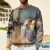 Vintage Men T-Shirt Retro Sweatshirts Oversized Long Sleeve T-Shirts O-Neck Pullovers Winter Clothing Street For Men Sweatshirts