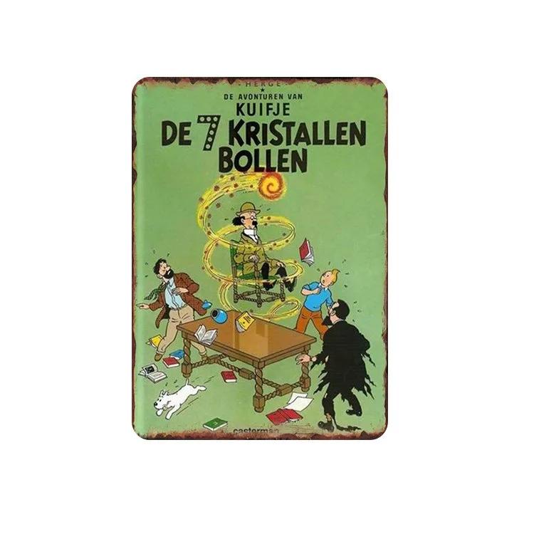 Metal Tin Poster Cartoon Figure Retro Metal Tin Sign Plaque Poster for Bar Club Wall Decor Retro Home Vintage Wall Plate Pendant