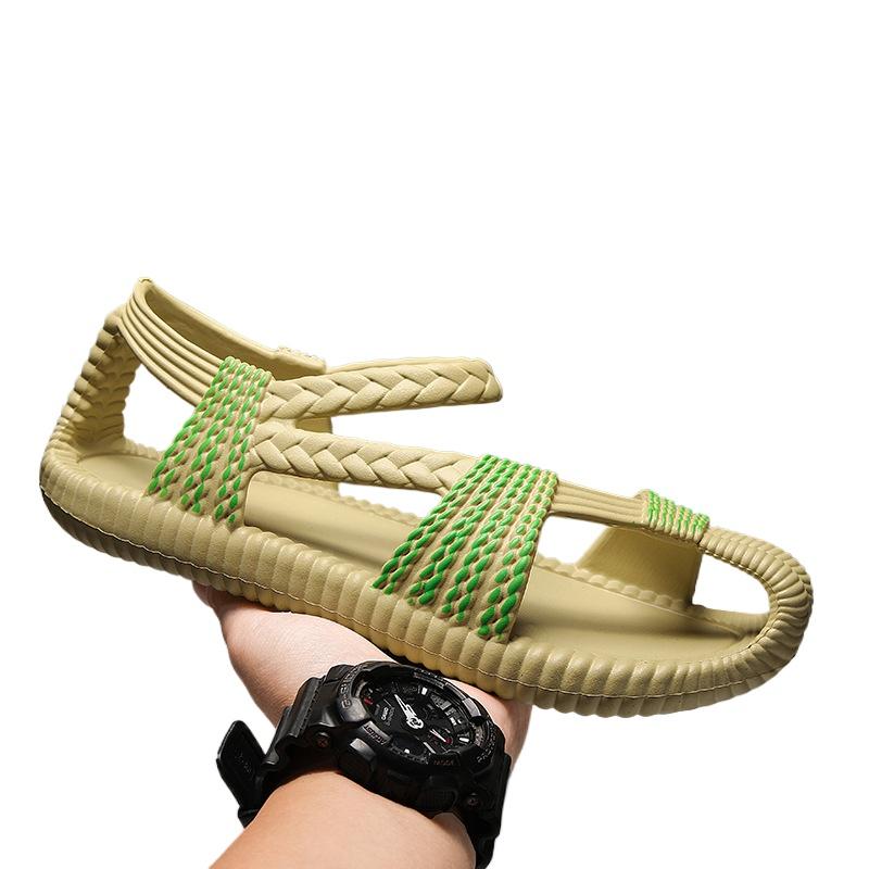 Fashion manual Soft Bottom Men Shoes Indoor Heeled Shiatsu Cheap Liquidation Sandals Flat Eva Sole Slippers Living Room Flip Flops