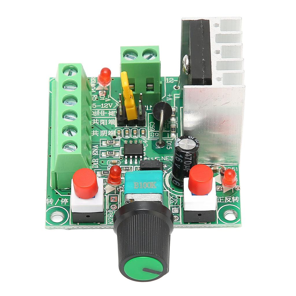 PWM Adjustable Stepper Motor Controller DC 5‑12V 15‑160V 3 Frequencies PCB Board Signal Generator Speed Regulator