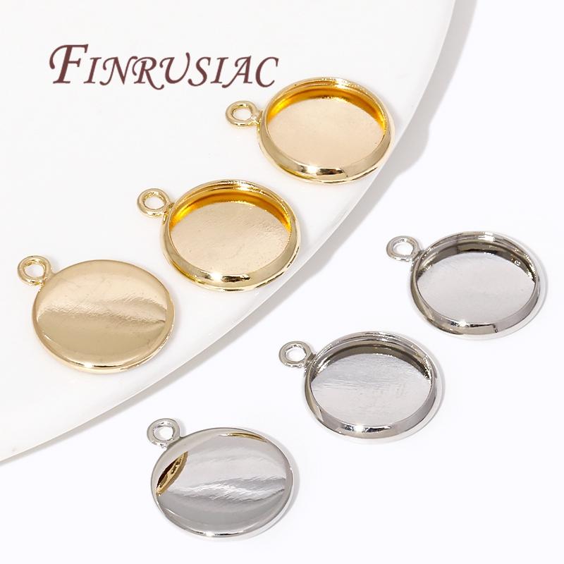 6/8/10mm Cabochon Base Tray Bezels Blank Setting For DIY Blank Pendant Trays Supplies For Jewelry Making Accessories